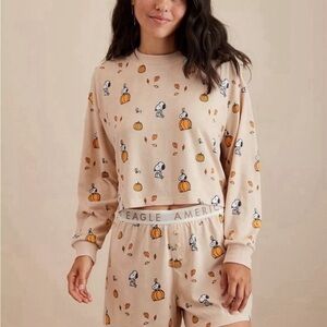 American Eagle Snoopy Pyjama Set Halloween
